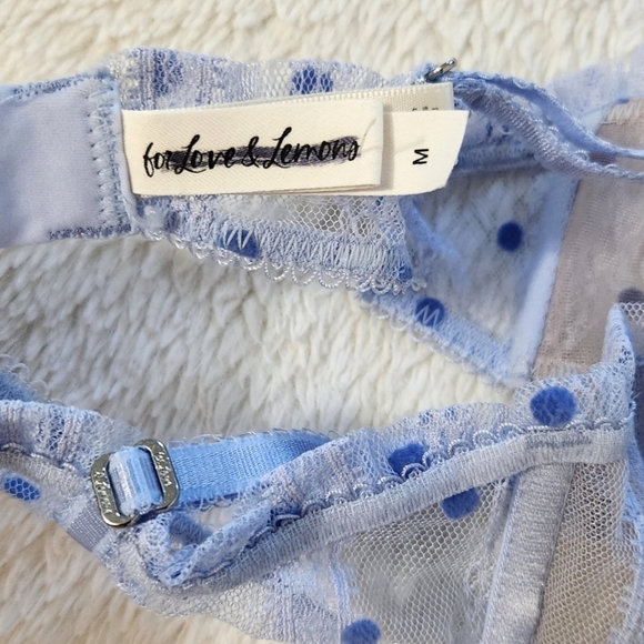 New!For Love and Lemons Harper Raffle Polka Dot Bra - Picture 10 of 11